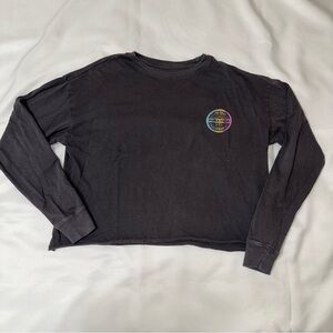 Pura Vida Charcoal Long Sleeve‎ Tee cropped XS